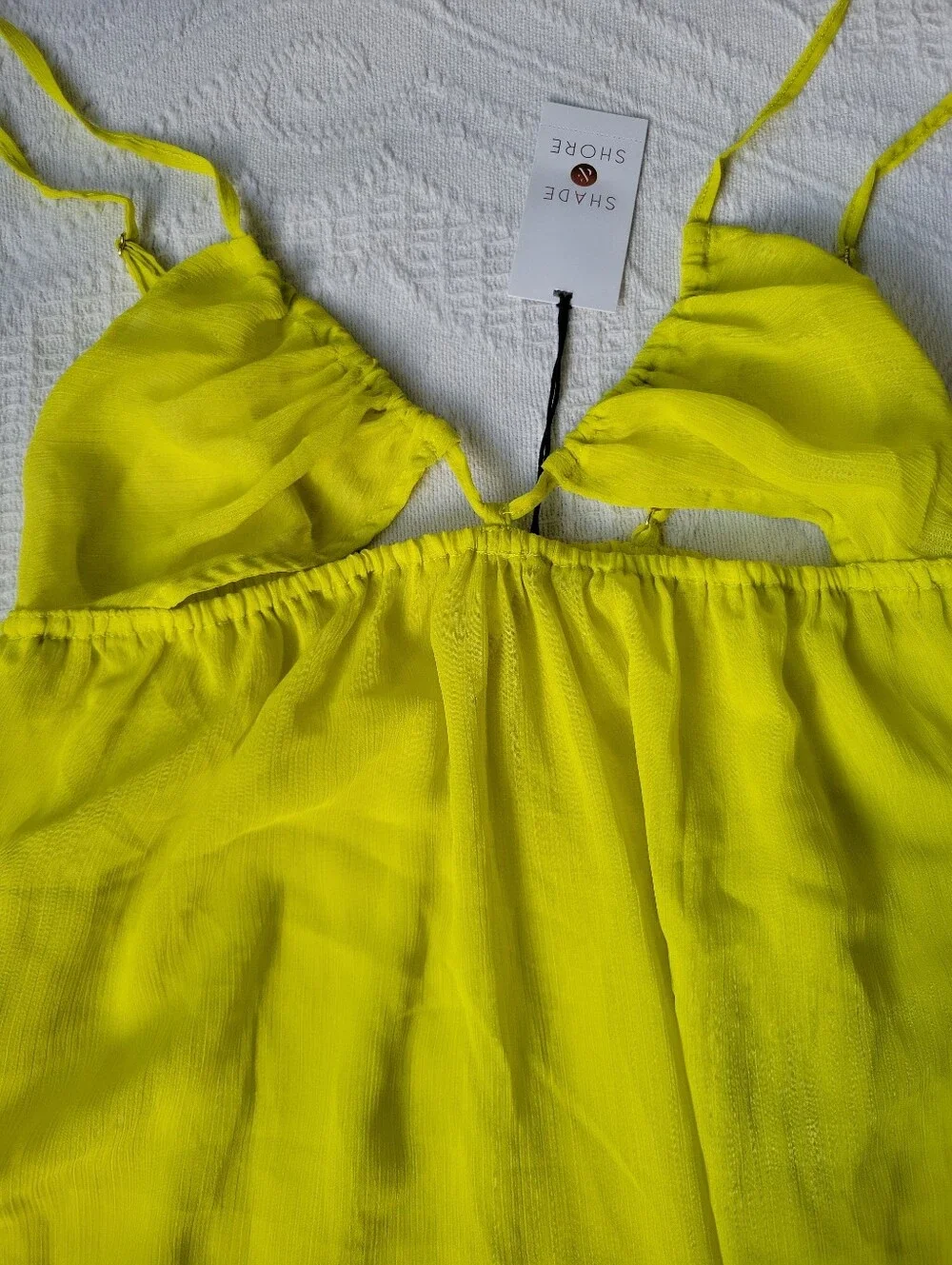 Shade & Shore Neon Yellow Swim Coverup with Adjustable Straps